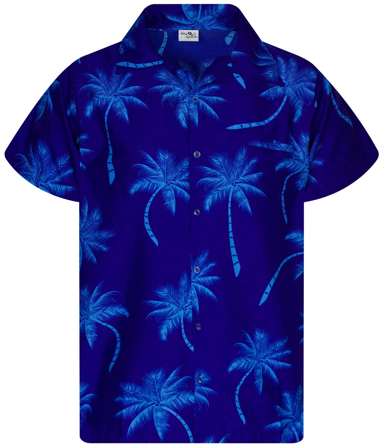 King Kameha Hawaiihemd Palmshadow Funky Hawaii-Hemd Kurzarm Front-Tasche St günstig online kaufen