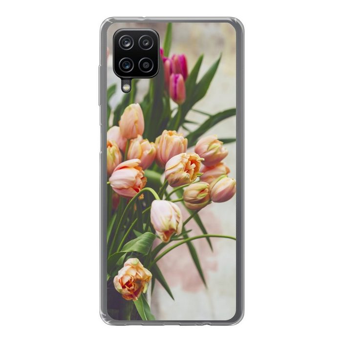 MuchoWow Handyhülle Wälder mit Tulpen Handyhülle Samsung Galaxy A12 Smartphone-Bumper Print Handy