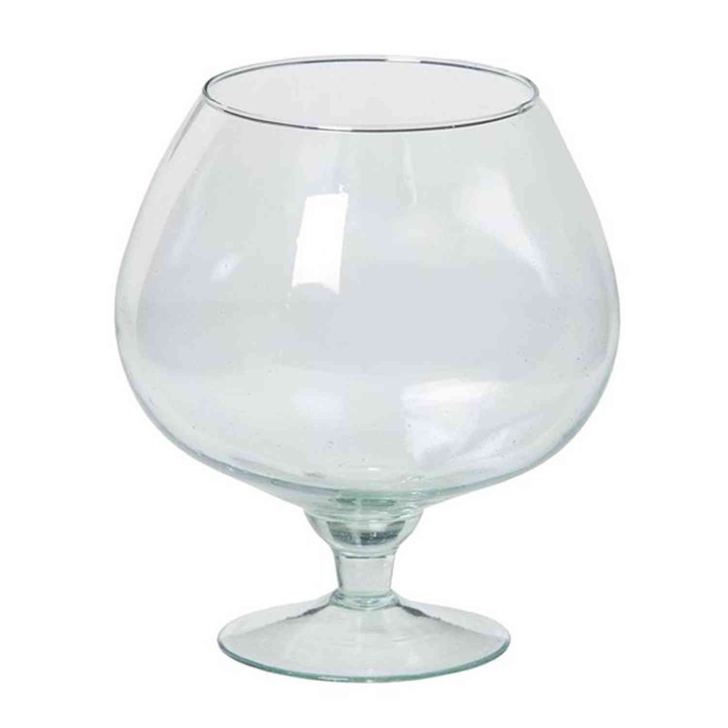 INNA-Glas Glas XXL Dekoglas Roger auf Standfuß, Kugel - Rund, klar, 18,5cm, Ø 10,5cm, Glas