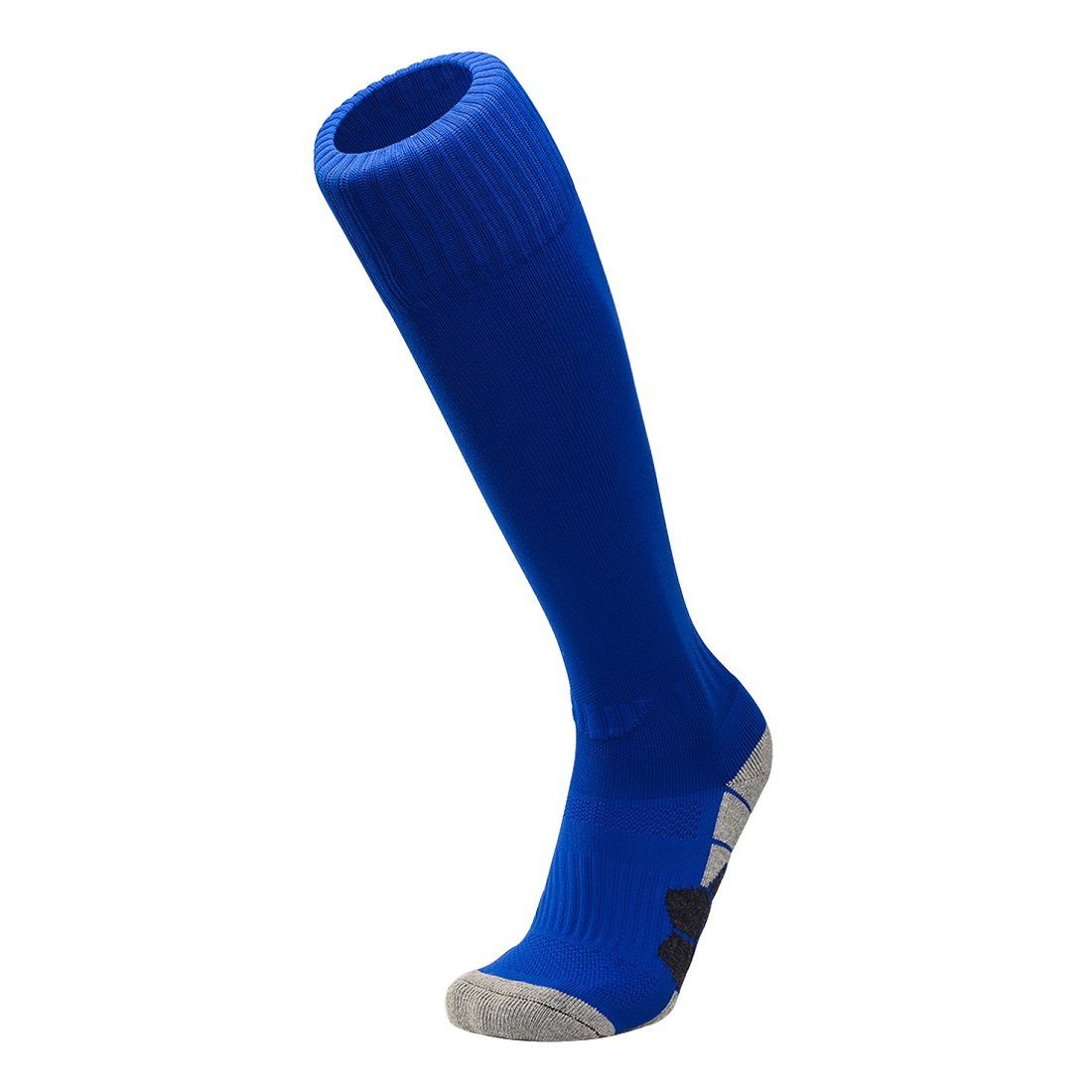 Unisex Atmungsaktiv Stutzenstrümpfe Fußball Knie 1 - Lang Blau Fußballsocken Sportsocken Paare DEBAIJIA