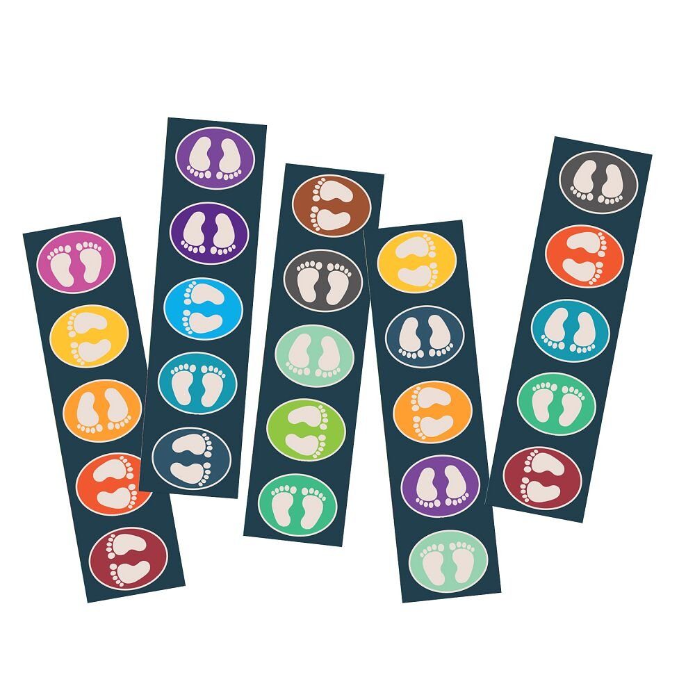 ACHOKA® Kinderteppich Spielmatten-Set Foot Steps, Für Kindergarten und Schule