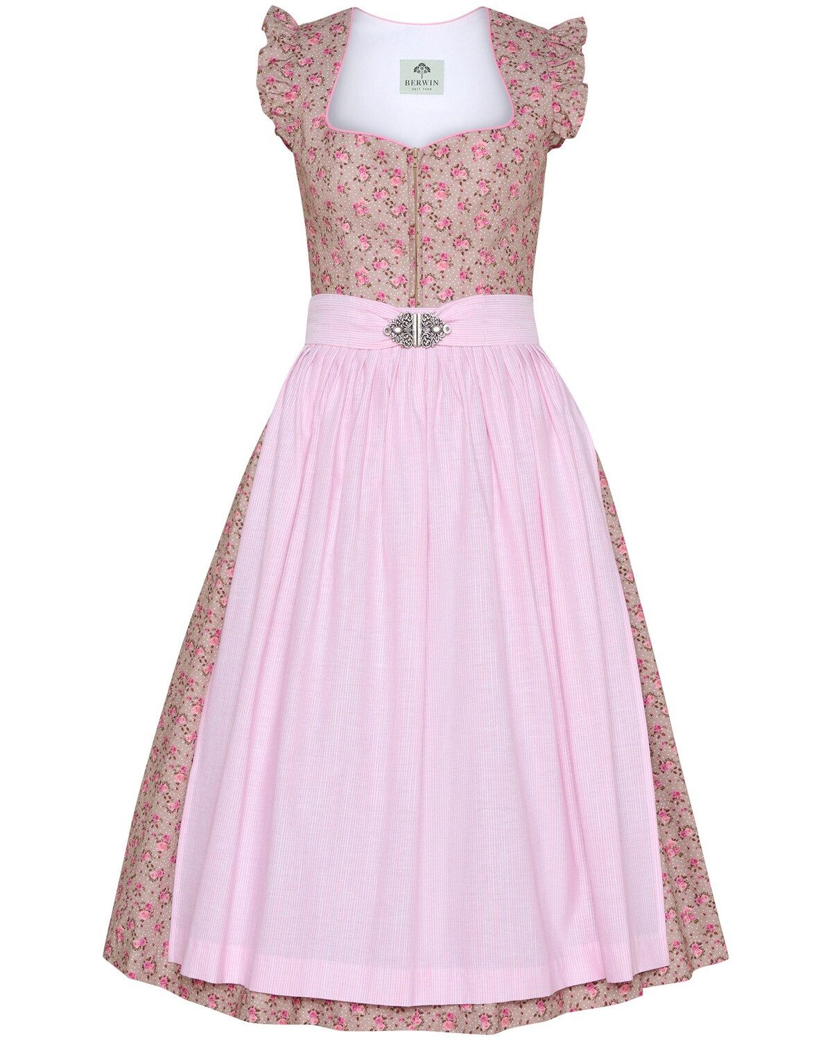 Berwin Dirndl Midi-Dirndl mit Flügelarm günstig online kaufen