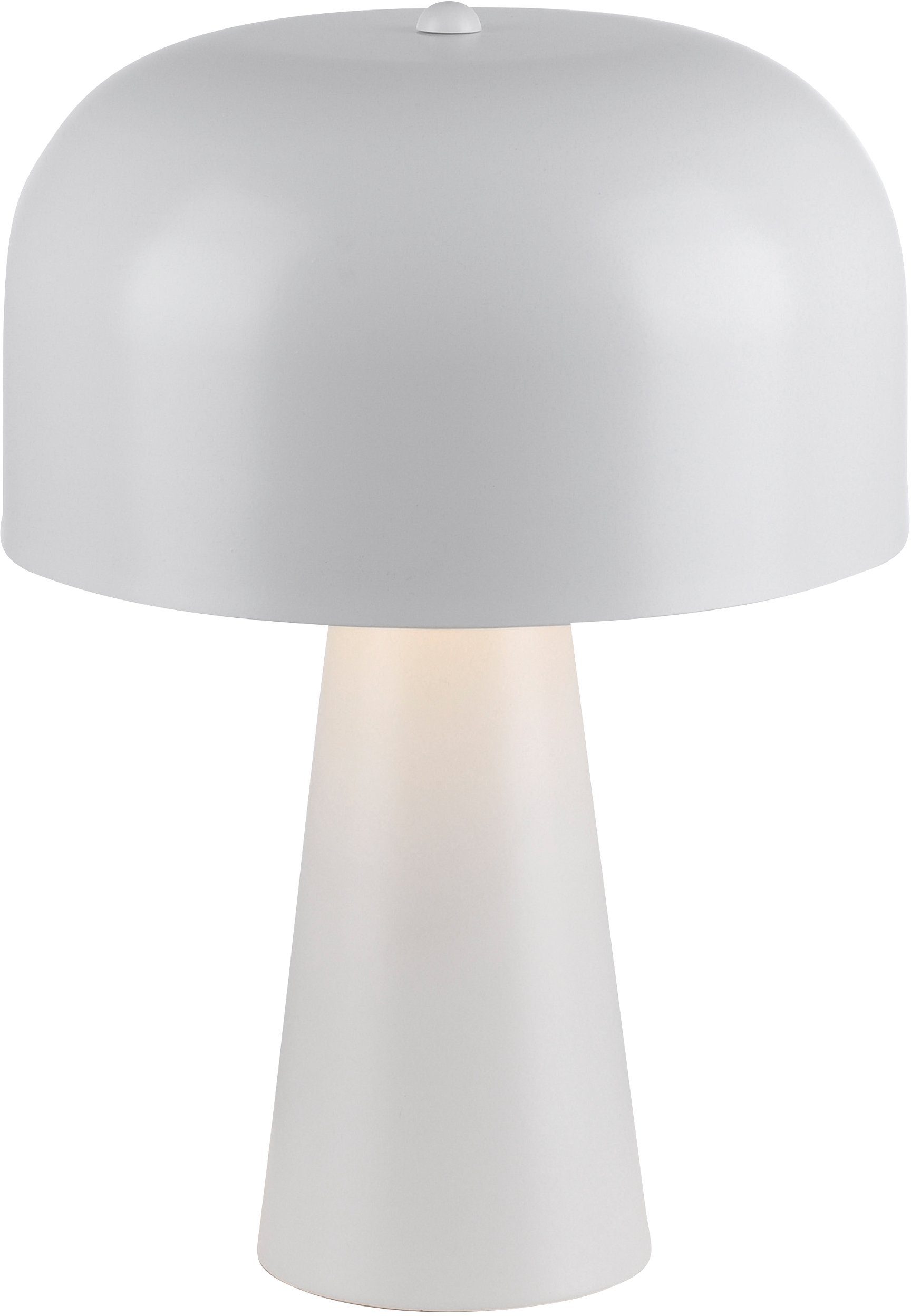 Tischlampe mit matt Olier, Pilzlampe Rue Ein-/Ausschalter, Schnurschalter, ohne Leuchtmittel, Tischleuchte weiß andas