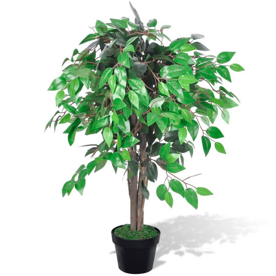 Kunstpflanze Künstlicher Ficus mit Topf 90 cm, furnicato, Höhe 90 cm