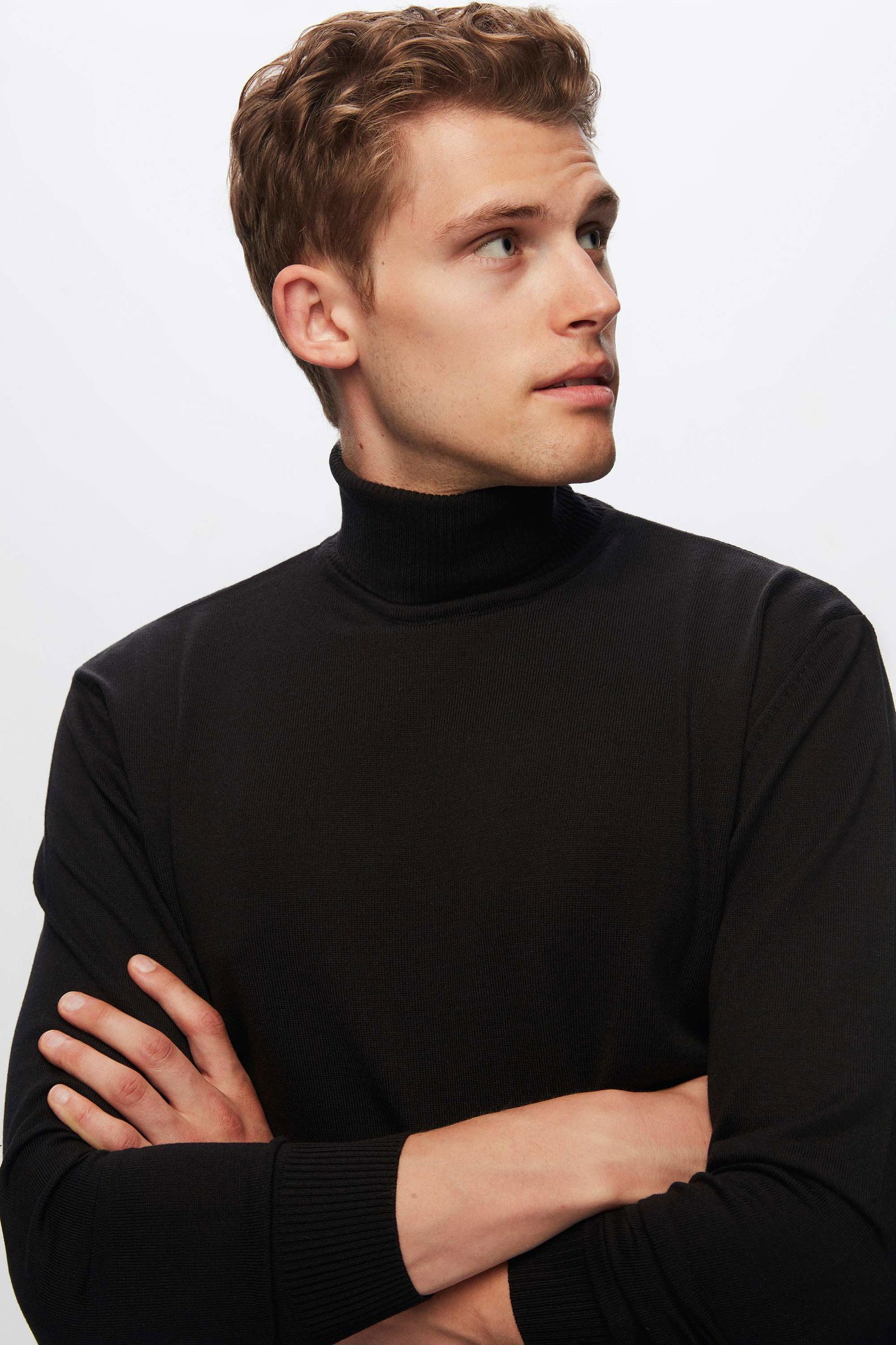 D'S DAMAT Strickpullover Ds Damat Rollkragenpullover aus Baumwollmischung mit regulärer Passfor