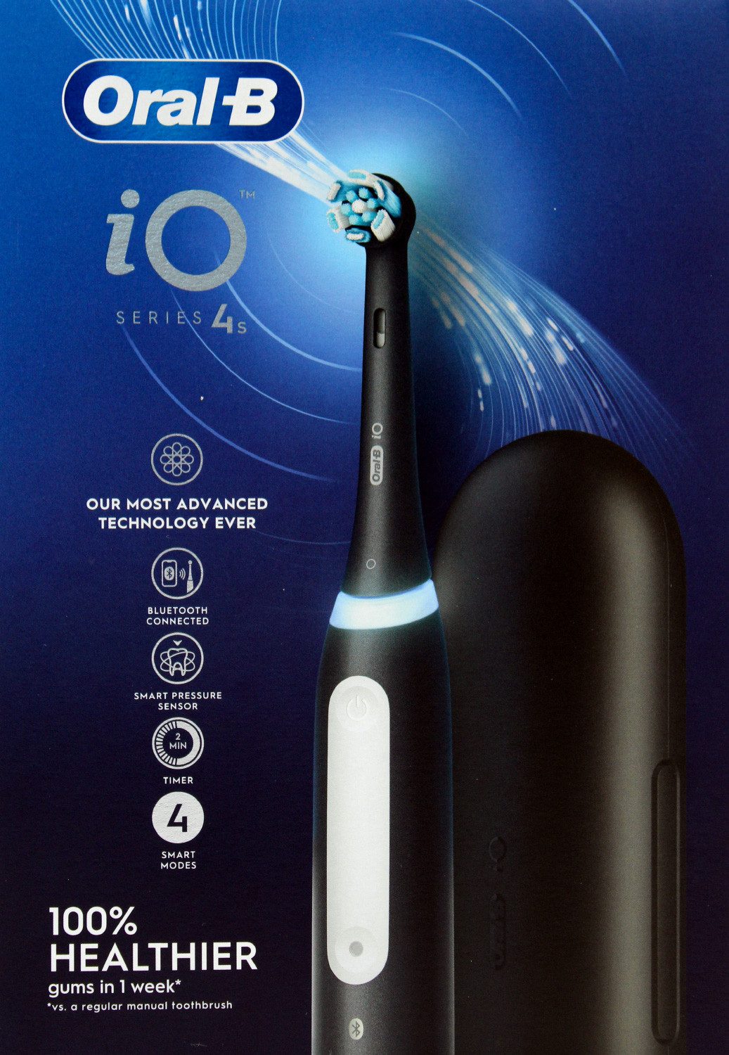 Braun Elektrische Zahnbürste Braun Oral-B iO 4S (IOG4.1B6.2CK) Elektr. Zahnbürste matt black + Etui