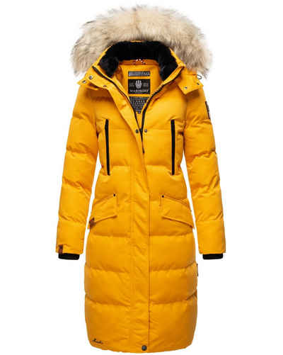 Marikoo Schneejacke Schneesternchen langer Parka mit abnehmbarer Kapuze