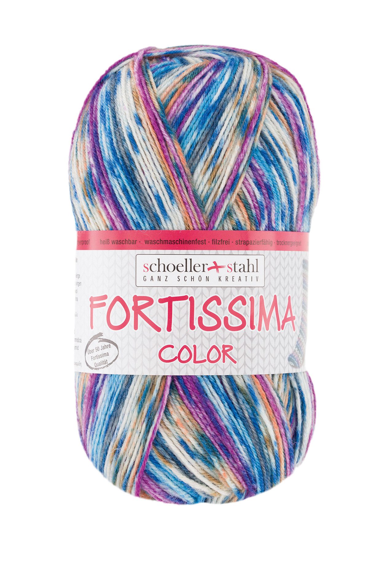 Schoeller + Stahl Fortissima Socka 4-fach Color Häkelwolle, 420 m, pflegeleicht, formstabil und hoher Tragekomfort