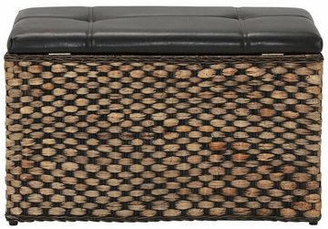 Home affaire Sitztruhe Wittfield, aus geflochtenem Rattan, mit Stoffeinsatz im Innenfach, Breite 75 cm