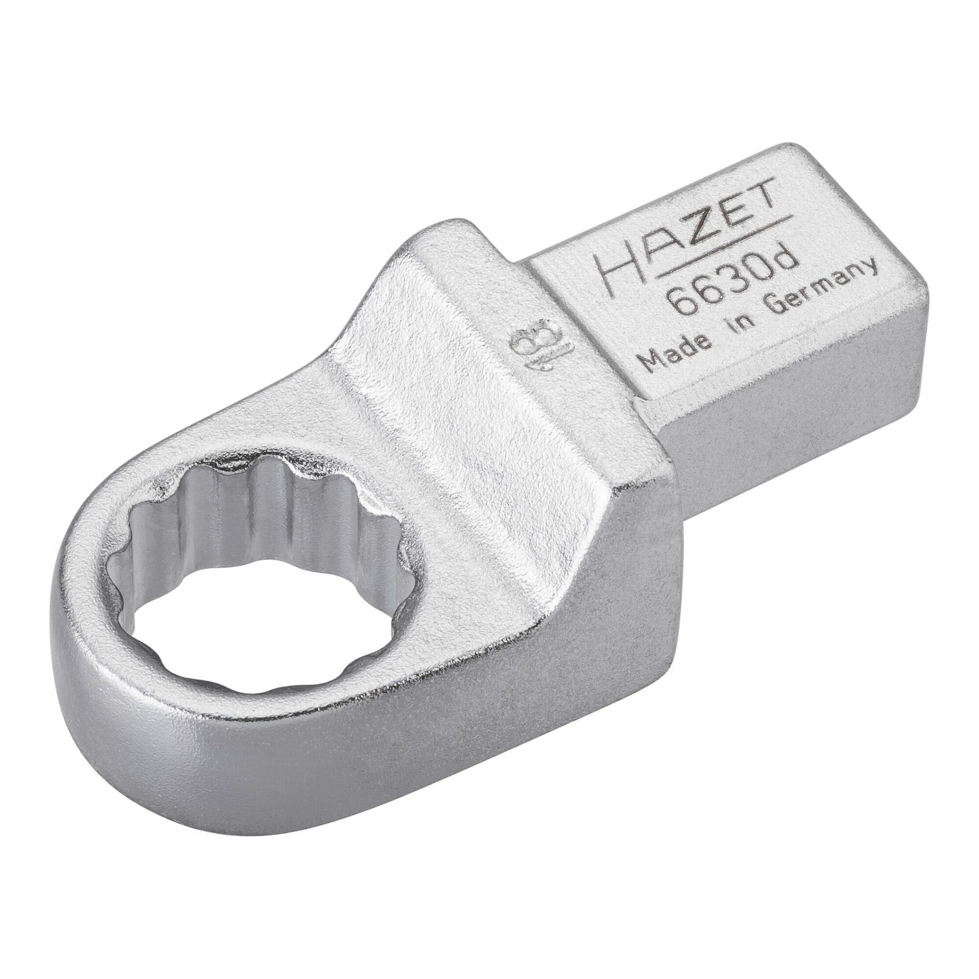 HAZET Ringschlüssel HAZET Einsteck-Ringschlüssel 6630D-18 Einsteck-Vierkant 14 x 18 mm
