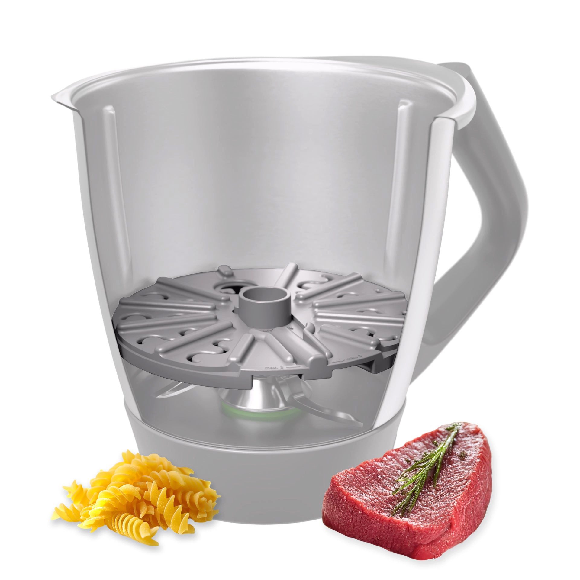 Wundermix Küchenmaschinen Zubehör-Set WunderPlate® Messerabdeckung für Thermomix, Zubehör für TM7, TM6, TM5, TM31, clevere Messerabdeckung
