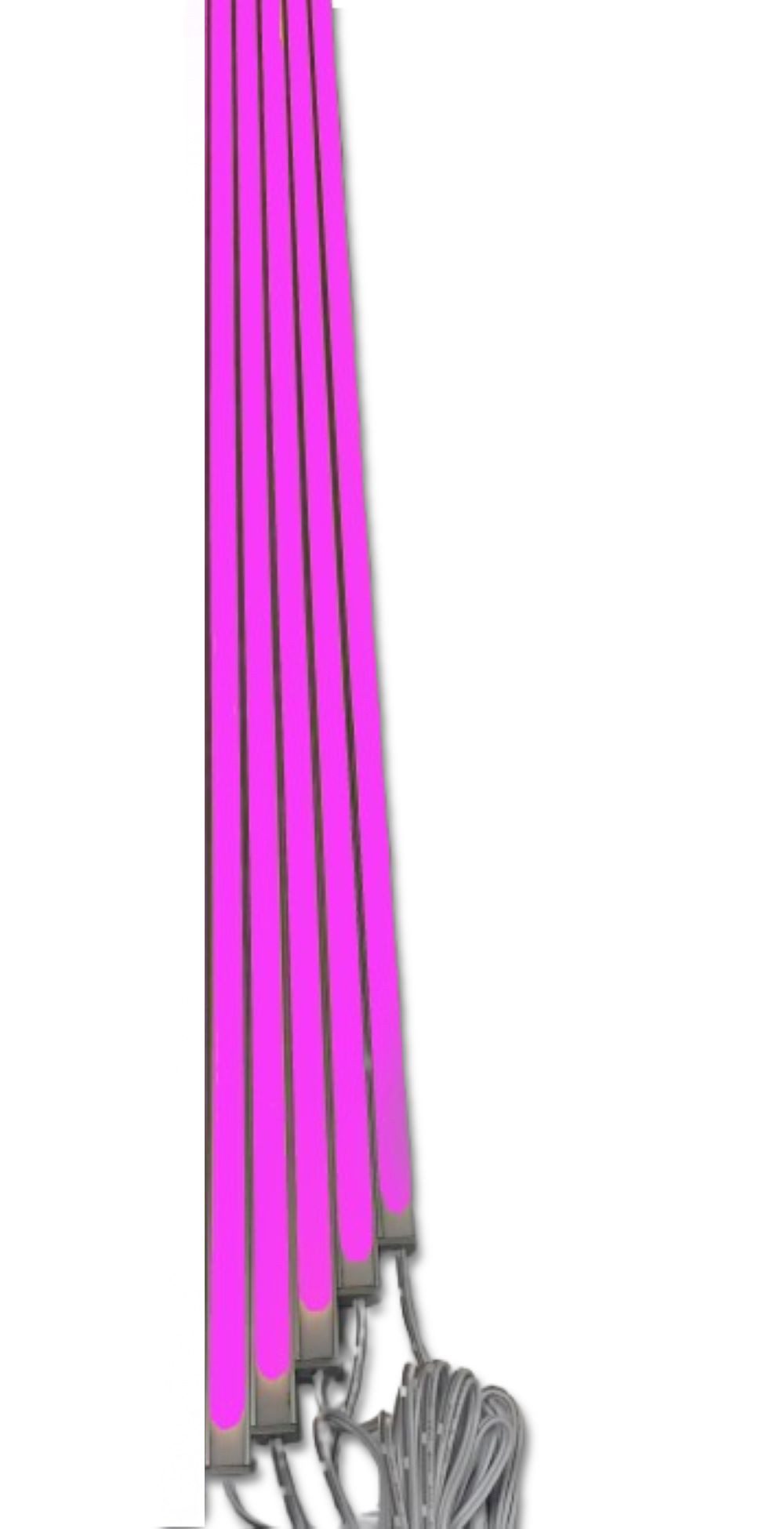 XENON LED Dekolicht 4690 LED RGB Leuchte Kunststoff-Weiß 5 x 100cm 4-Zonen Fernbedienung, Xenon / Mehrfarbig RGB