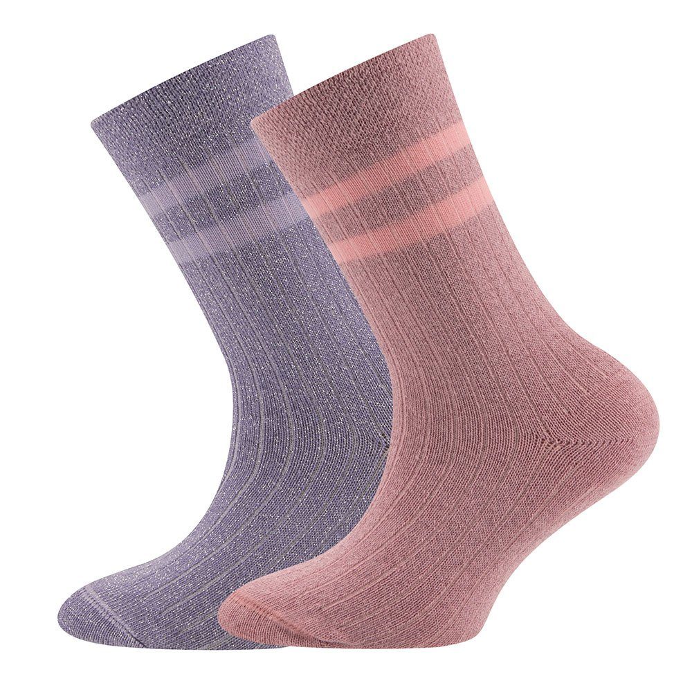 Ewers Socken Socken Rippe/Glitzer (2-Paar)