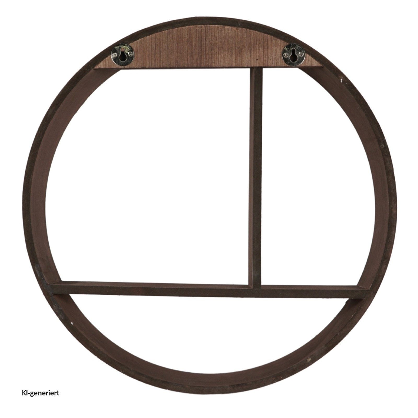 HTI-Living Wandregal Wandregal Ø 37 cm Holz Dunkelbraun, Stück 1-tlg., rundes Regal für die Wand – Bild 3 von 3