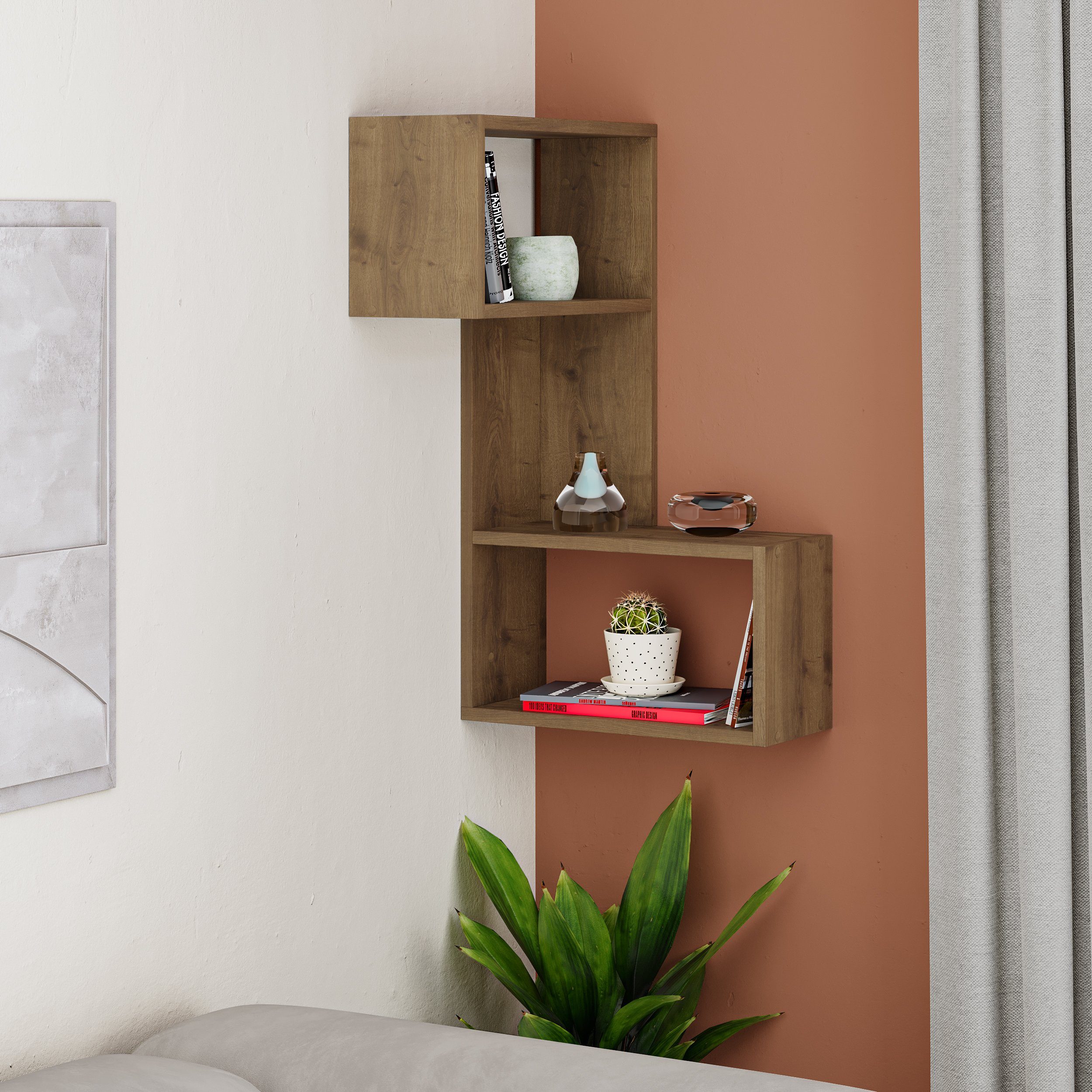Decortie Eckregal Part, Modernes Wandregal, 67 günstig online kaufen