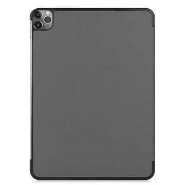 Wigento Tablet-Hülle Premium Smart Cover Grau Tasche Etuis Hülle für Apple iPad Pro 12.9 2020 Case
