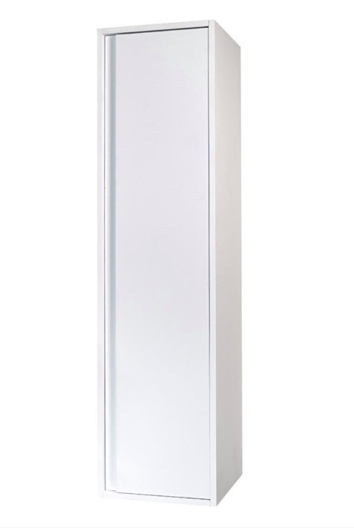 Creavit Hochschrank BD135.02 (1-St) Sally Badezimmer Hochschrank 135 cm Weiß hochglanz
