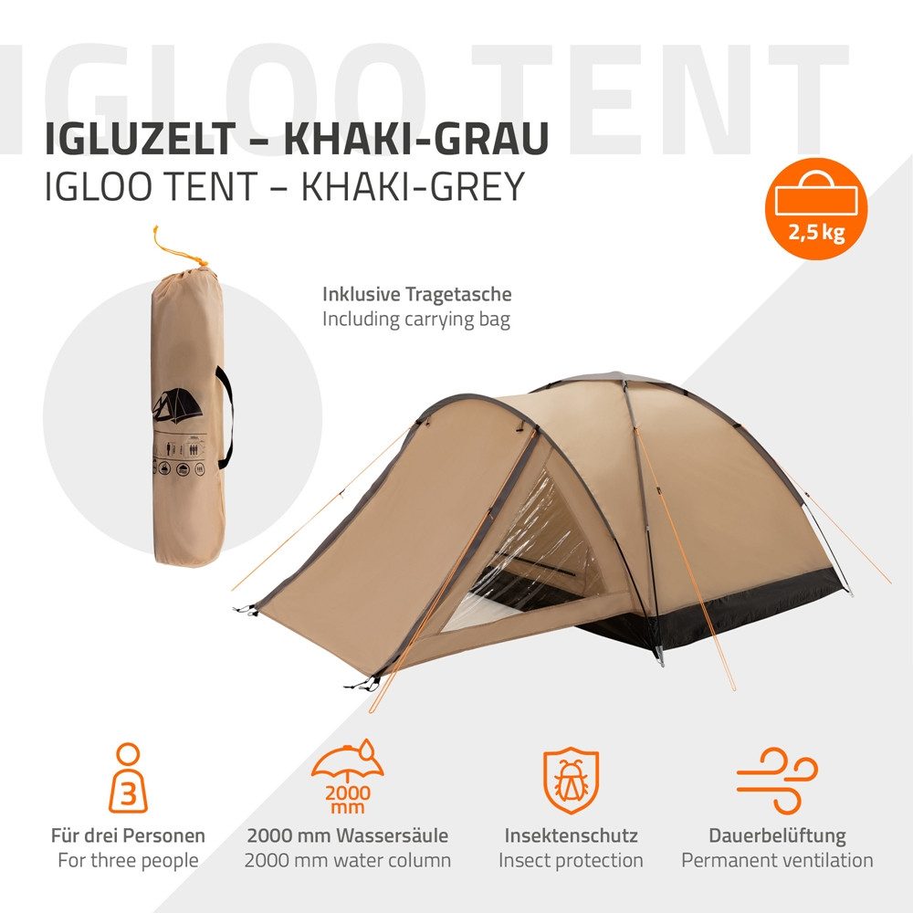 ECD Germany Igluzelt Campingzelt für 3 günstig online kaufen