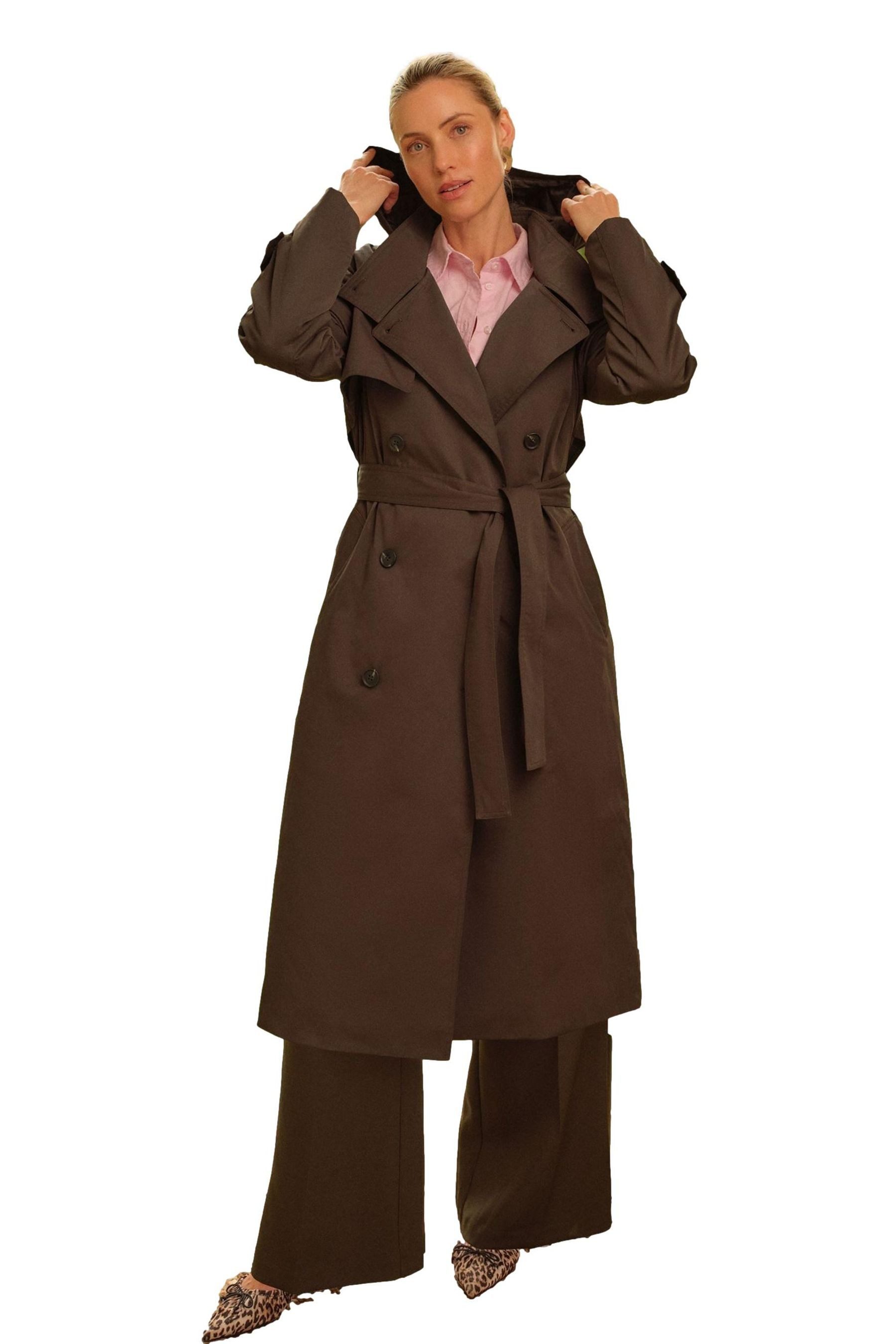 Trenchcoat Love & Roses Stepp-Trenchcoat mit Kapuze Kurzgröße