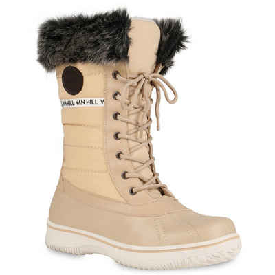 VAN HILL 838030 Winterstiefel mit Kunstfell und stabiler Profilsohle