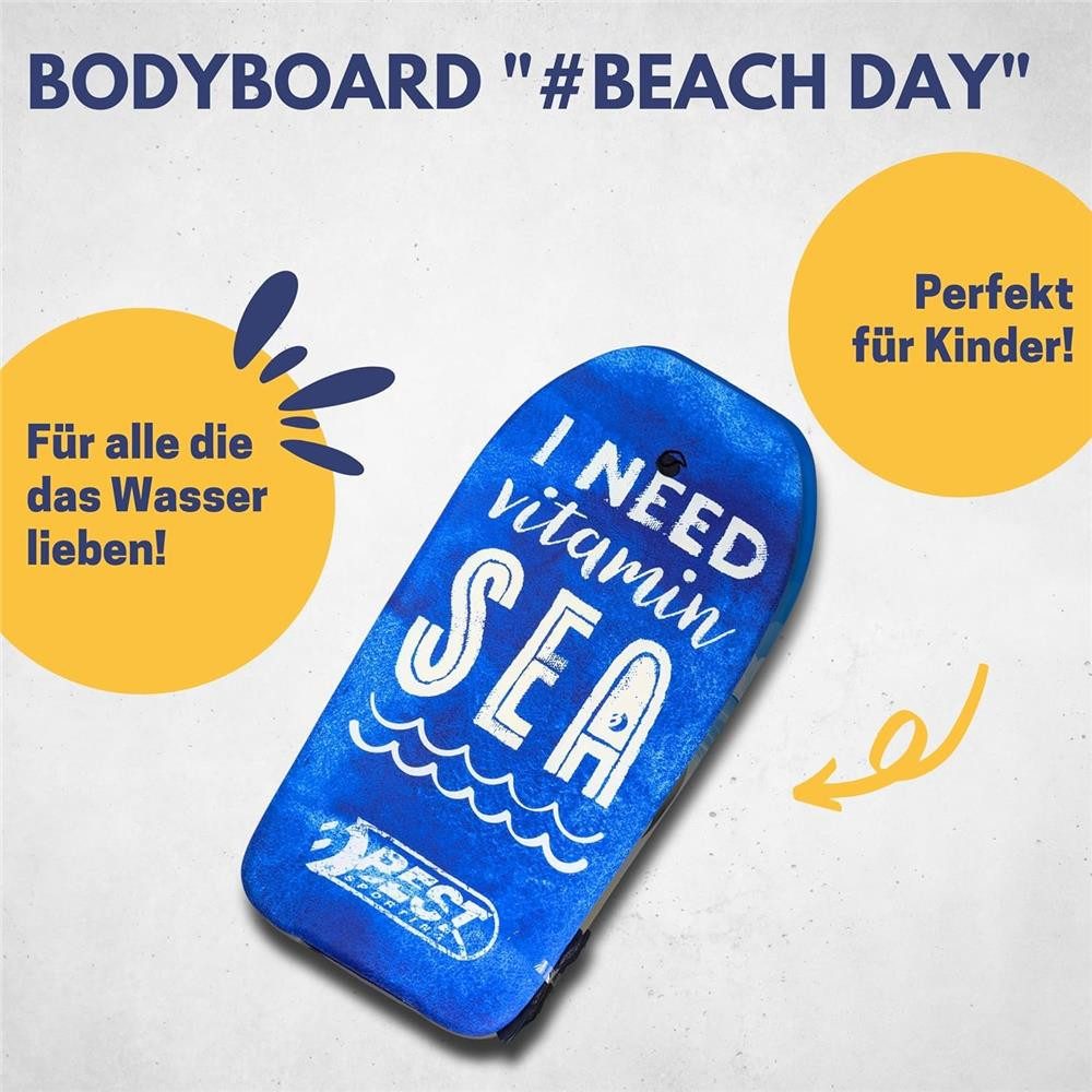 Best Sporting Bodyboard Kinder I NEED VITAMIN SEA, Kinder-Surfbrett, 92 cm, Maximale Belastbarkeit bis 75 kg