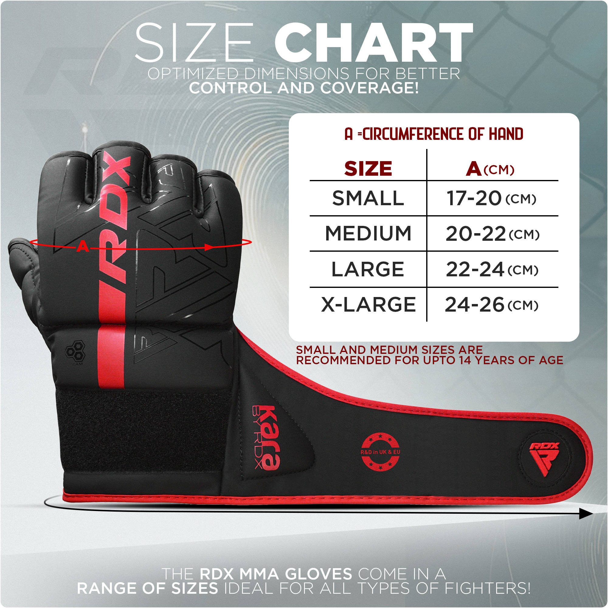 RDX Sports MMA-Handschuhe RDX MMA Handschuhe, MMA gloves Training, Sparring Grappling