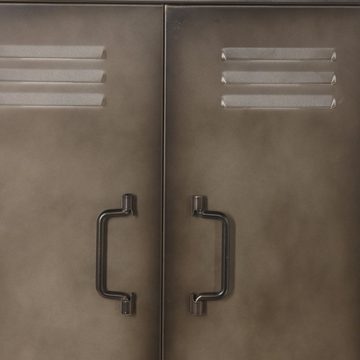 RINGO-Living Kommode Aufbewahrungsschrank Elenor in Braun aus Metall 1000x500x350mm, Möbel