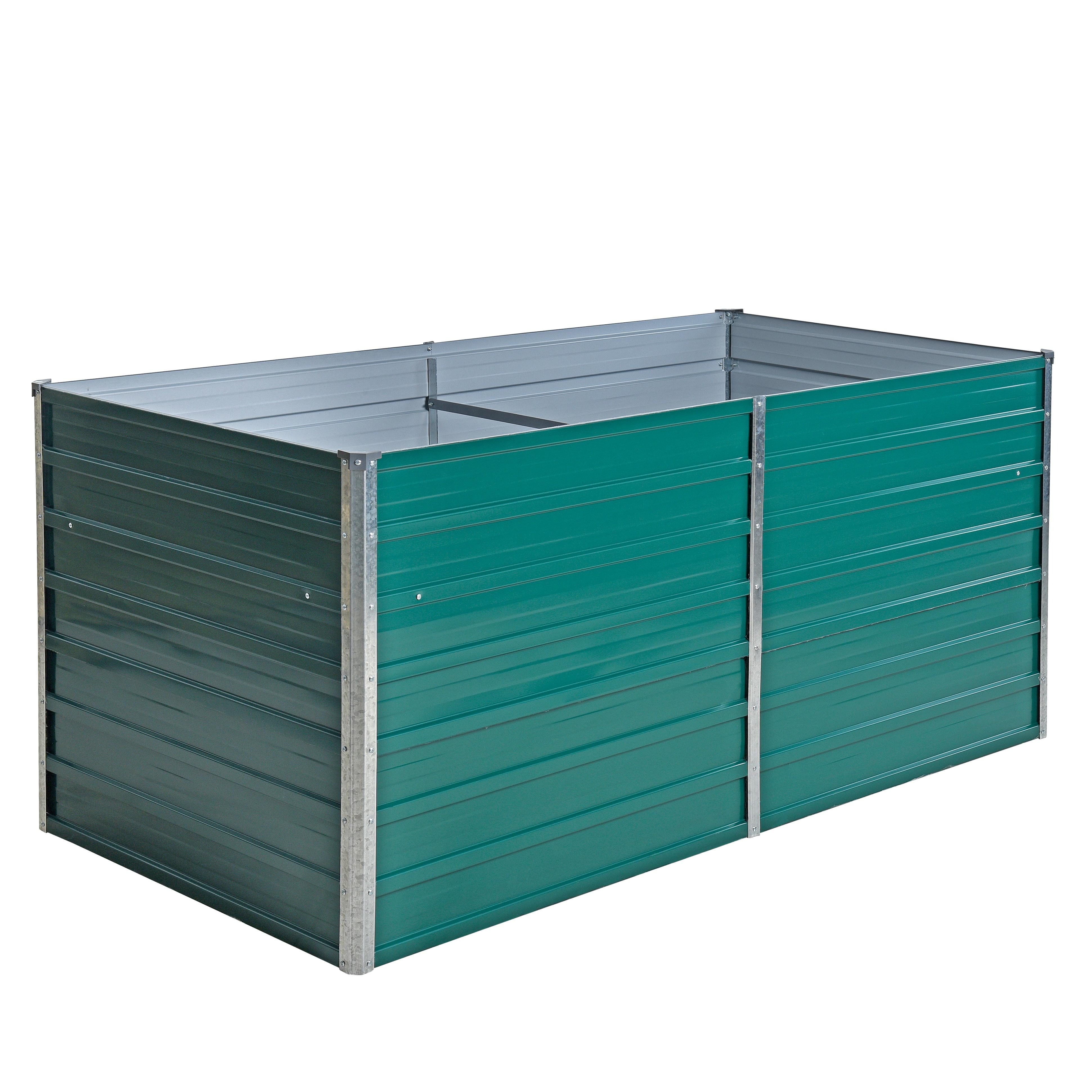 ESTEXO Hochbeet Metall Blumenbeet 160x80x77 cm Grün Pflanzbeet Gemüsebeet Pflanzkast