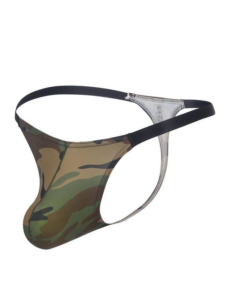 Lau-Fashion Tanga Camouflage Army String Thong – Offenes Design Micro Unterwäsche Herren