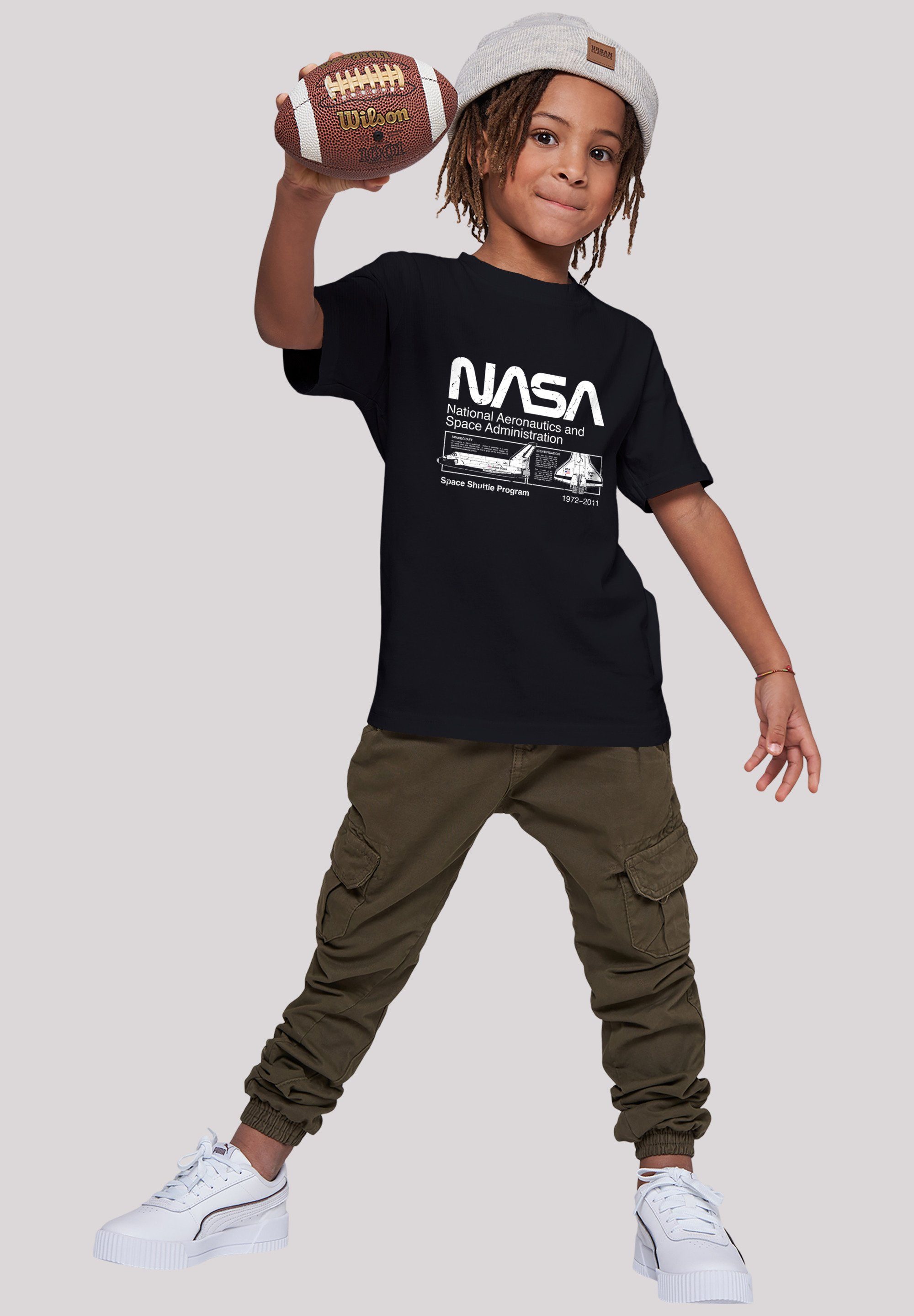 NASA Unisex Black Merch,Jungen,Mädchen,Bedruckt Shuttle Space Classic T-Shirt F4NT4STIC Kinder,Premium