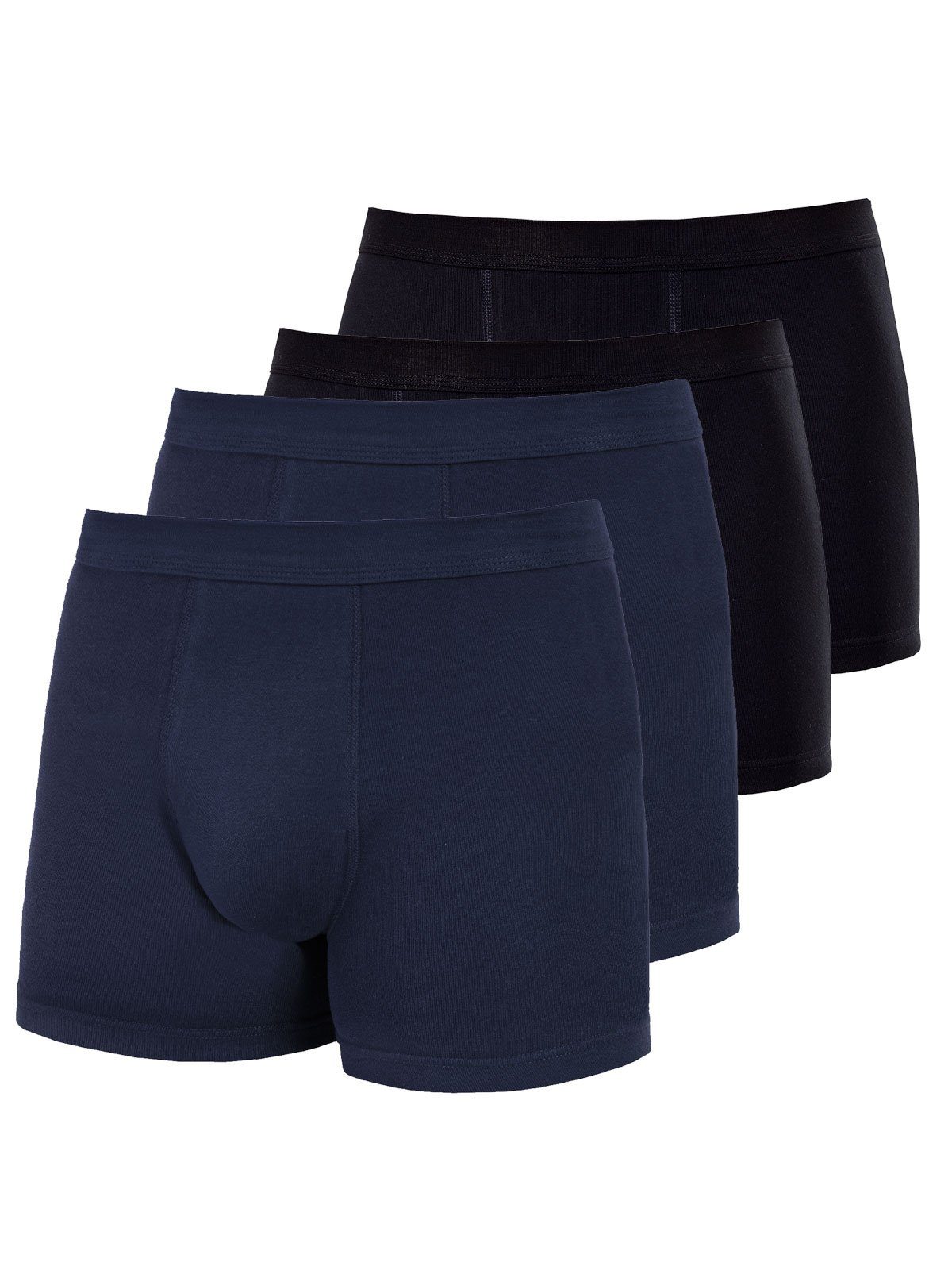 schwarz navy Pants (Spar-Set, KUMPF 4er Pants Herren Retro Sparpack - Bio Cotton 4-St)