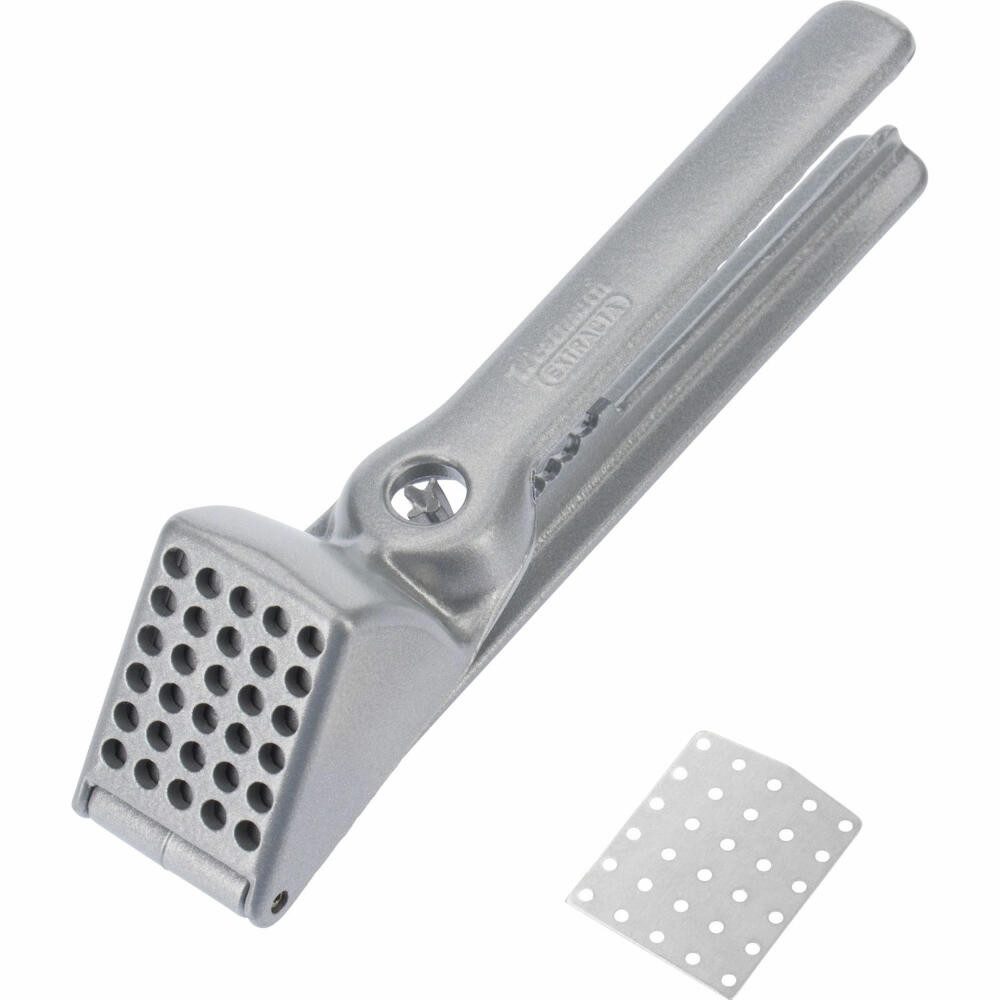 WESTMARK Knoblauchpresse 4 in 1, Länge: 16 cm, Mehrzweckpresse/Nussknacker/Entkerner/Fischentsc, Aluminium, lebensmittelecht, spülmaschinengeeignet, Made in Germany