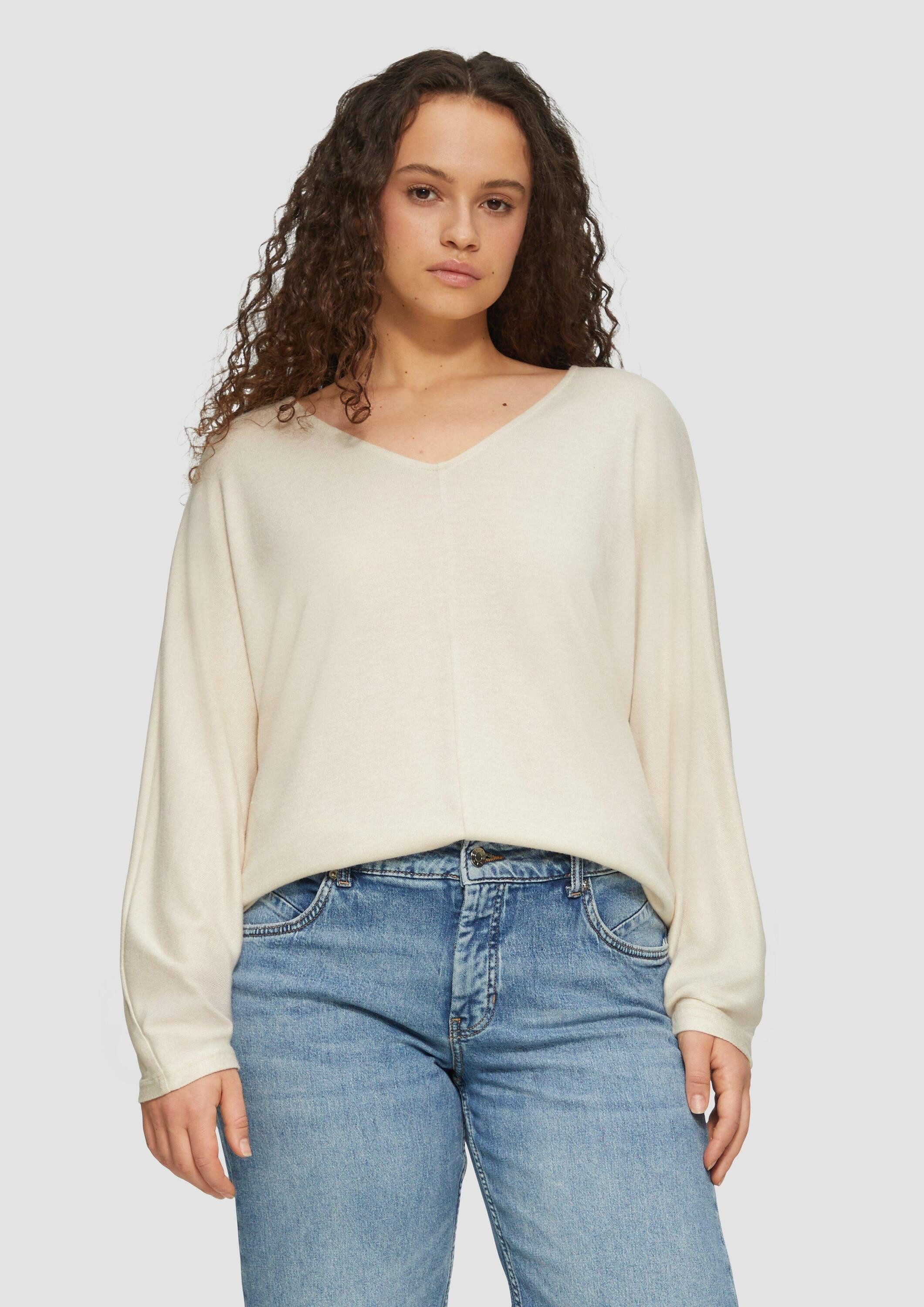 s.Oliver Langarmshirt T-Shirt Langarmshirt mit Fledermausärmeln günstig online kaufen