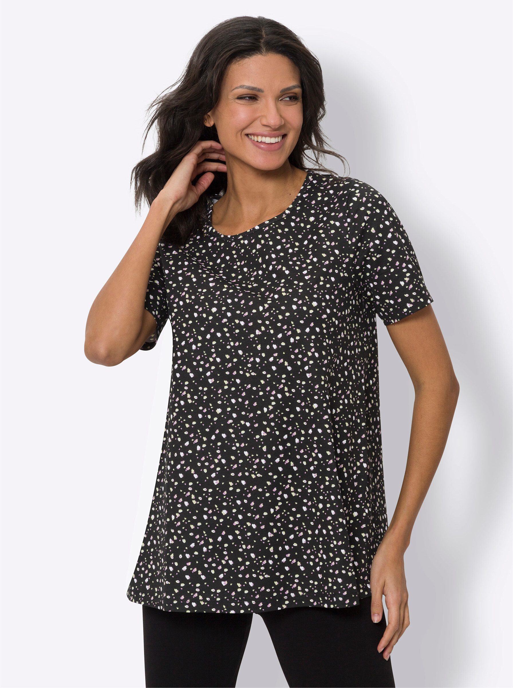 Sieh an! Trainingsshirt Longshirt Kurzarm günstig online kaufen