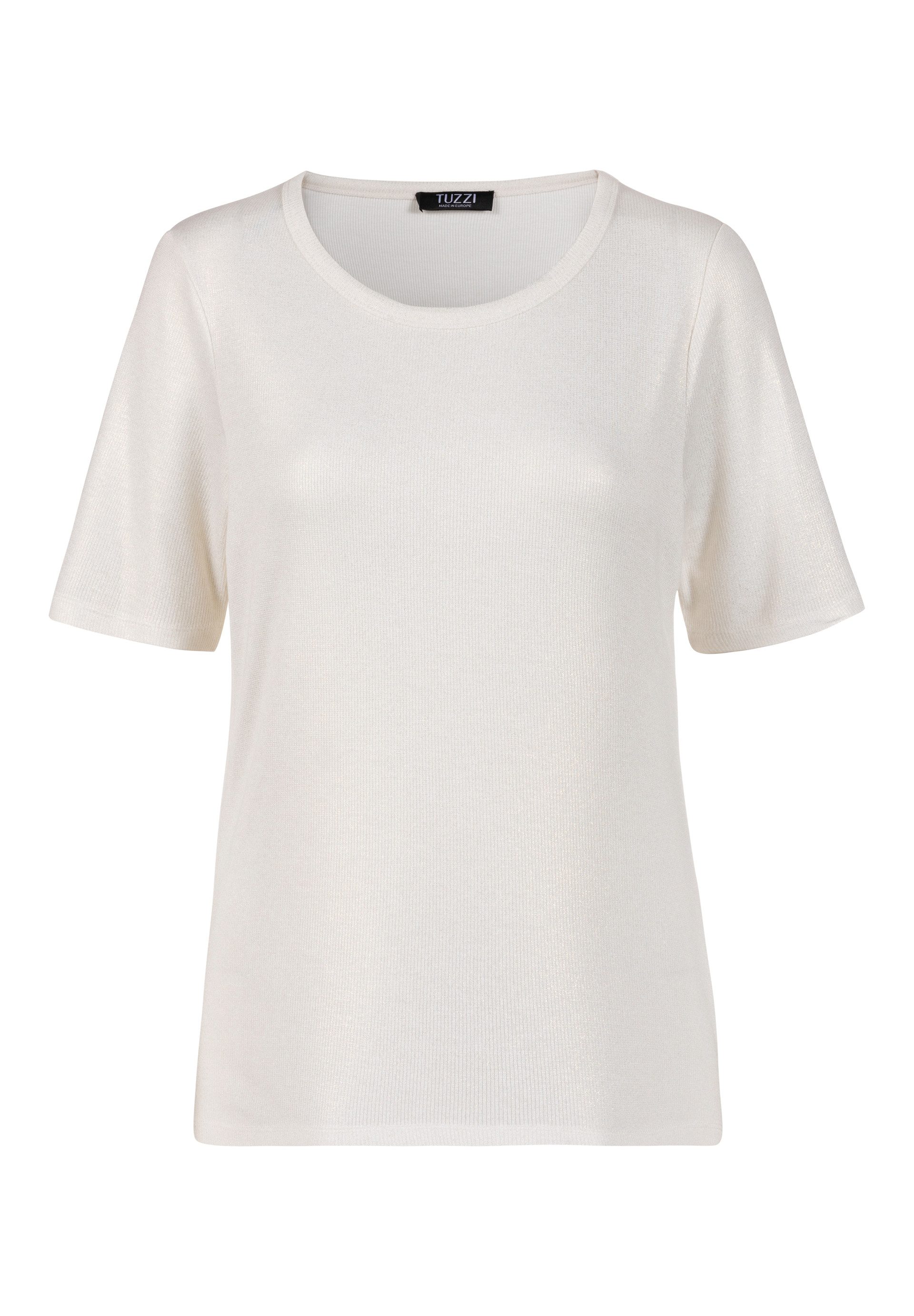 T-Shirt mit Glanzstruktur