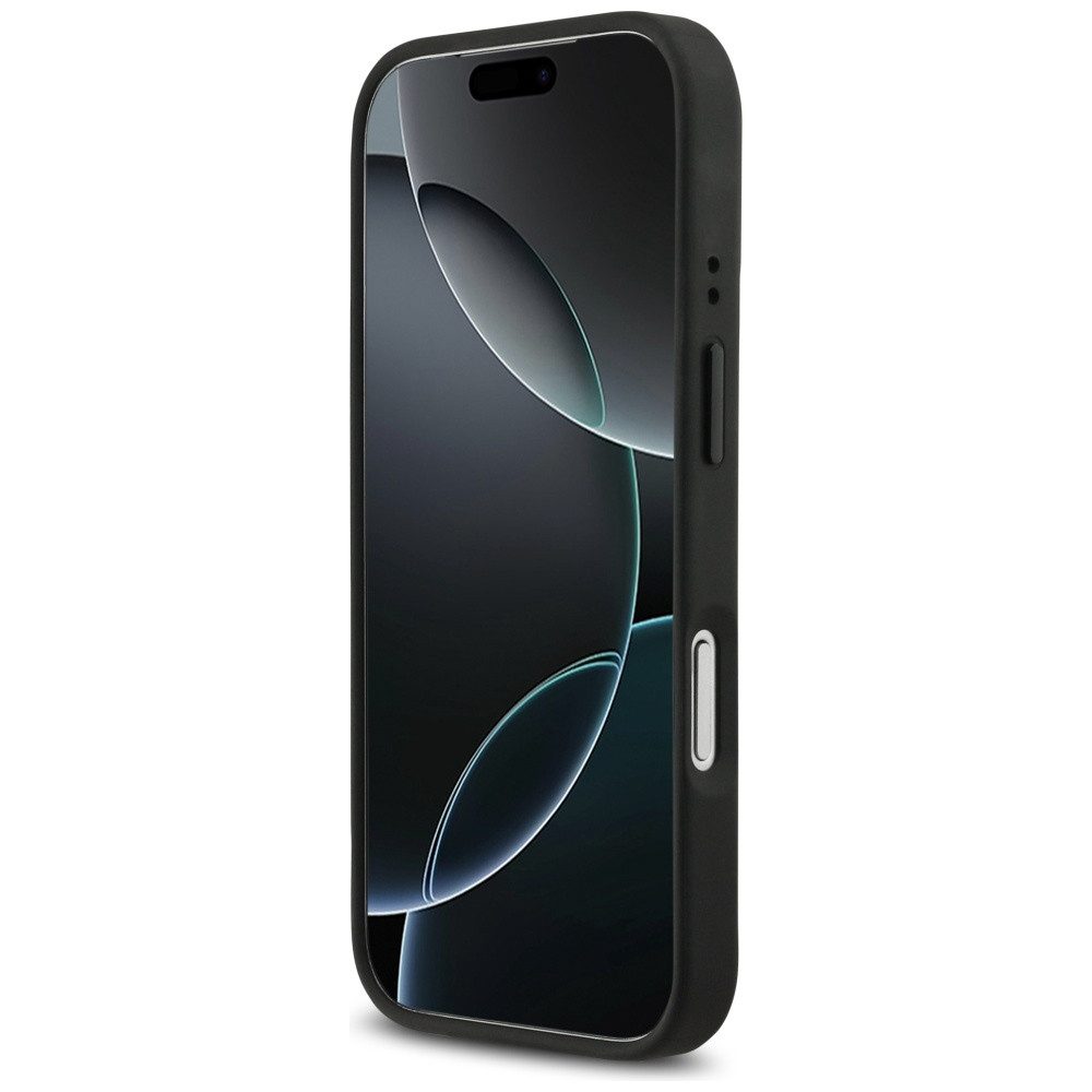 BMW Handyhülle MagSafe iPhone 17 Pro Kunstleder schwarz blau Logo Metall 6,3 Zoll, Kantenschutz – Bild 5 von 5