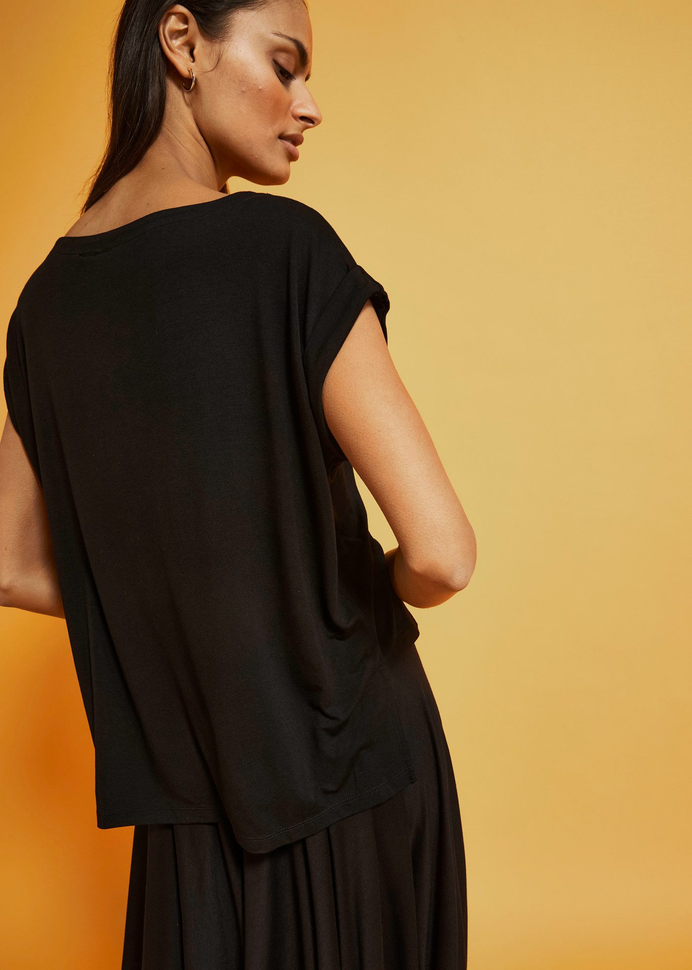 bonprix Oversize-Shirt oversize Passform, Kurzarm, für warme Tage, aus Viskose