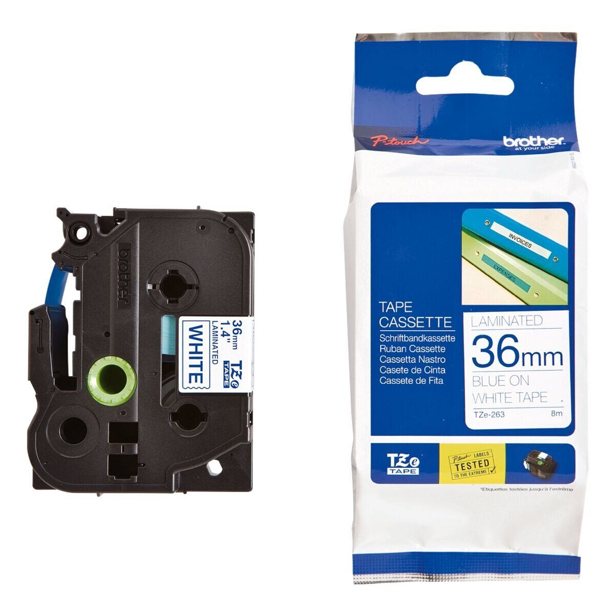 Brother Beschriftungsband TZe-561, TZe-161, TZe-661, TZe-461, TZe-262, TZe-263, TZe-261