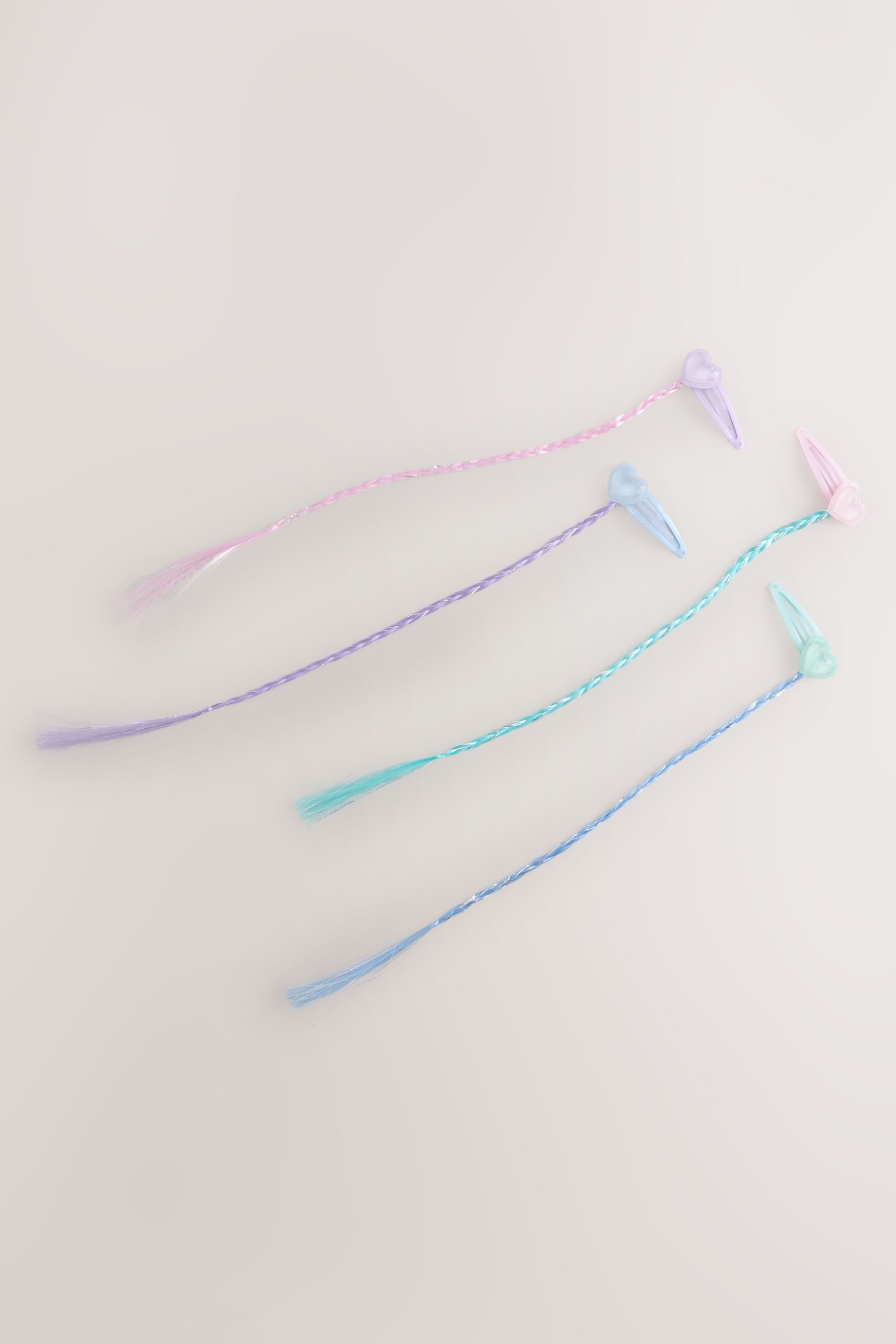 Next Haarclip 4er-Pack Fake Hair Herzclips