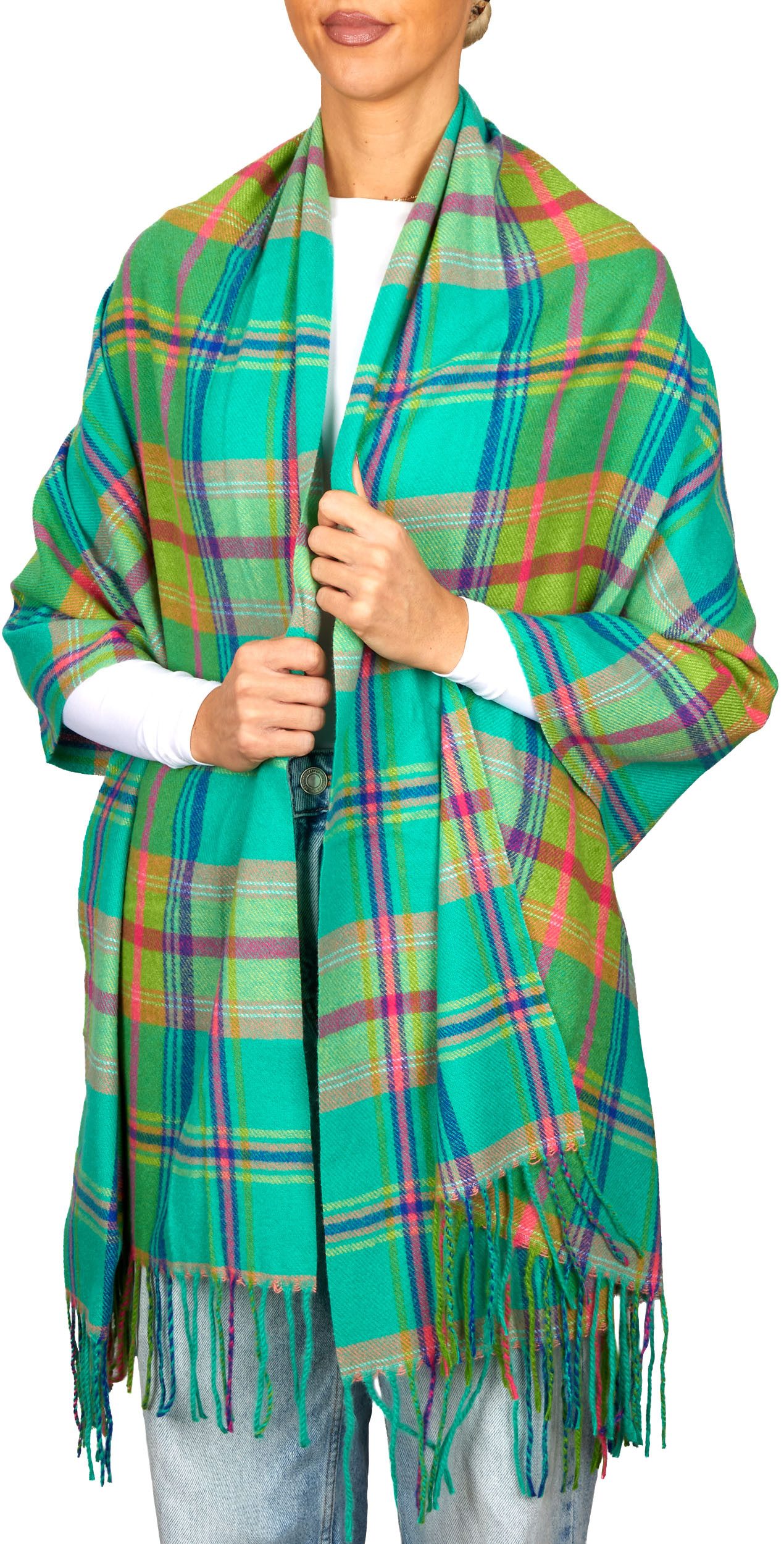 BRUBAKER Schal Cashmirillo Schal Kariert für Damen und Herren - 70 x 200 cm, (Herbstschal Winterschal mit weichem Kaschmir-Gefühl, 1-St), Warm, Kuschelig und Oversized - Damenschal für Herbst und Winter