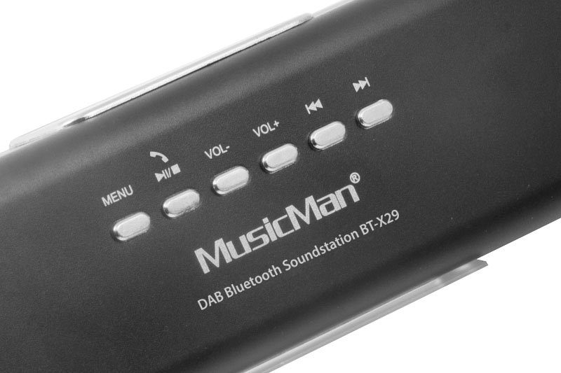 Technaxx MusicMan BT-X29 Stereo DAB 6 Bluetooth Soundstation) schwarz Bluetooth-Speaker (Bluetooth, W