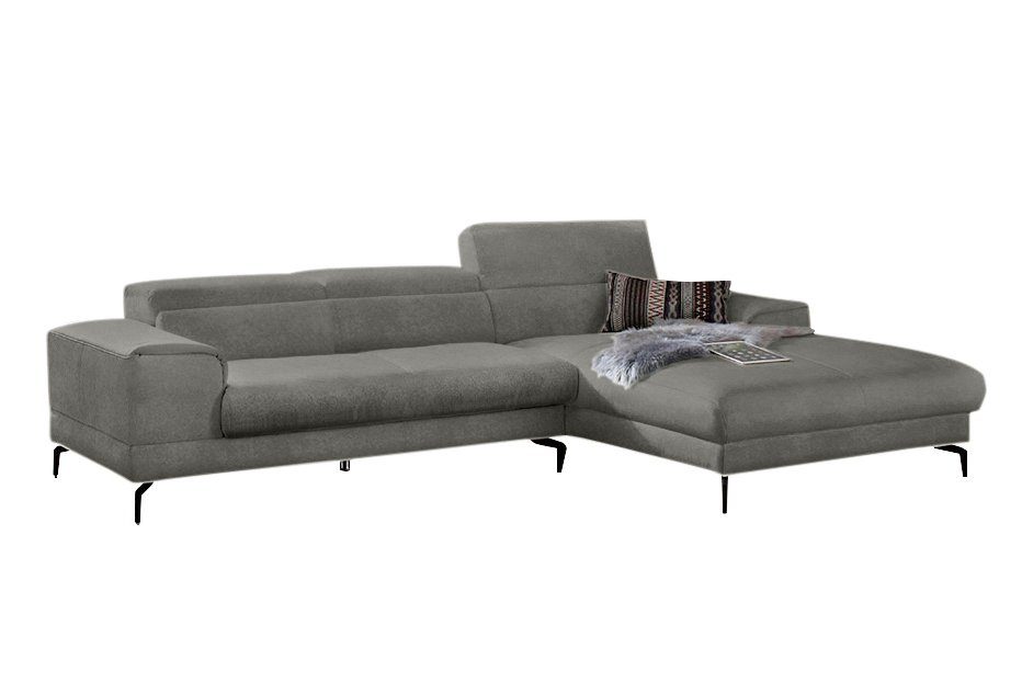 W.SCHILLIG Ecksofa piedroo, Kopfteilverstellung, wahlweise mit Sitztiefenverstellung, Breite 303cm | Ecksofas