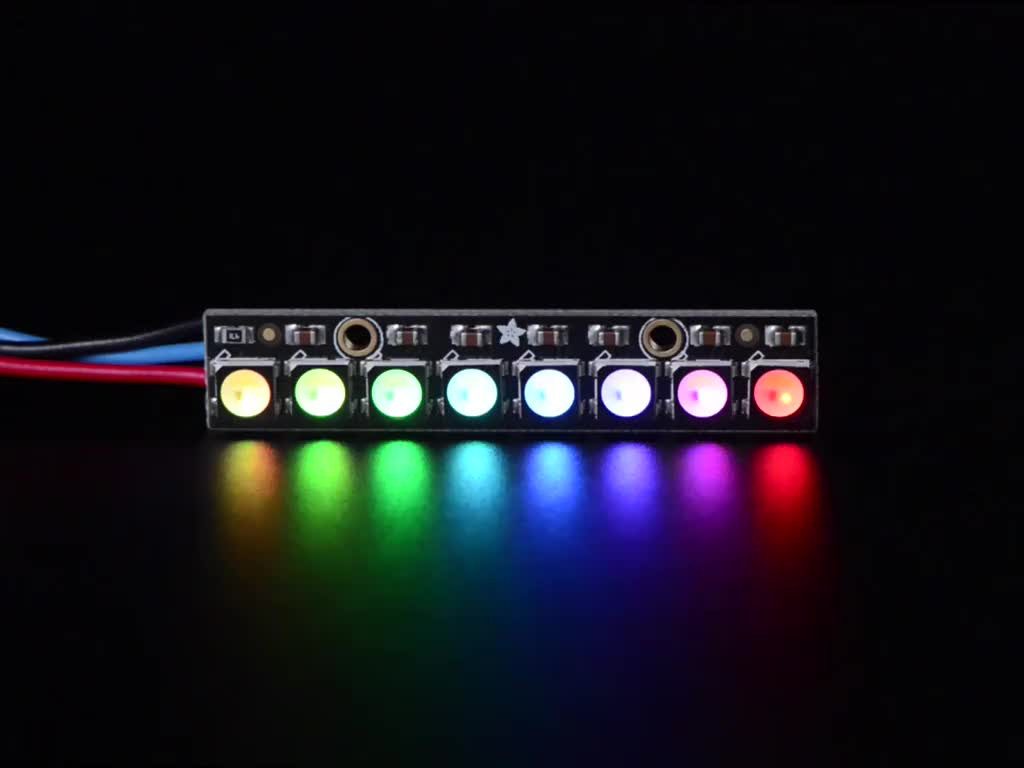 Adafruit NeoPixel Stick - 8 x 5050 RGBW LEDs - Kaltweiß - ~6000K Smarter LED-Lichtstreifen