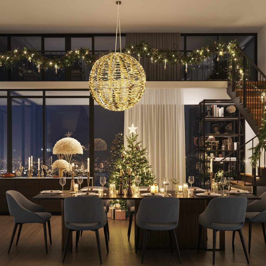 Home & styling collection Weihnachtsbaumkugel LED-Weihnachtskugel Ø50cm, 960 warmweisse Micro-LEDs, Timer, Gold, XXL LED-Weihnachtskugel mit 960 Micro-LEDs, 6h-Timer