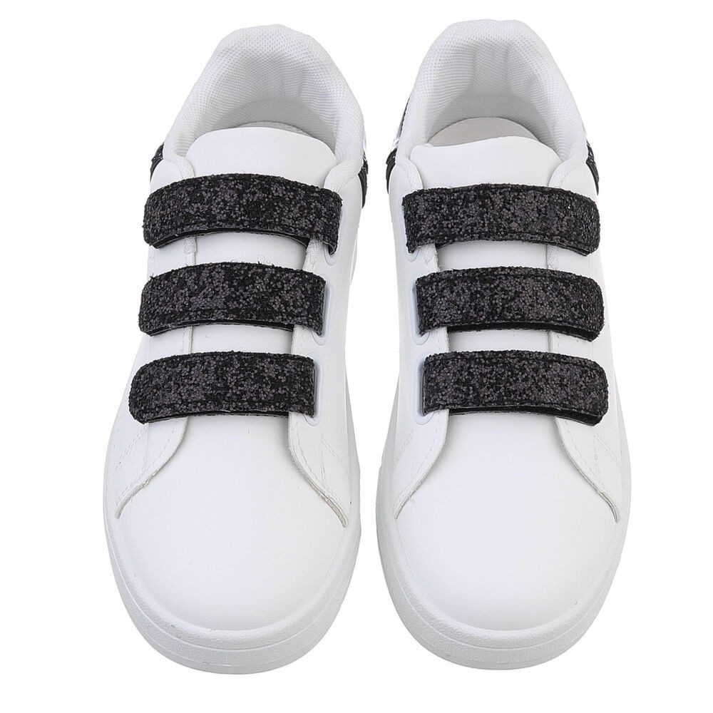 Ital-Design Damen Low-Top Freizeit Sneaker (88519300) Flach Sneakers Low in Weiß
