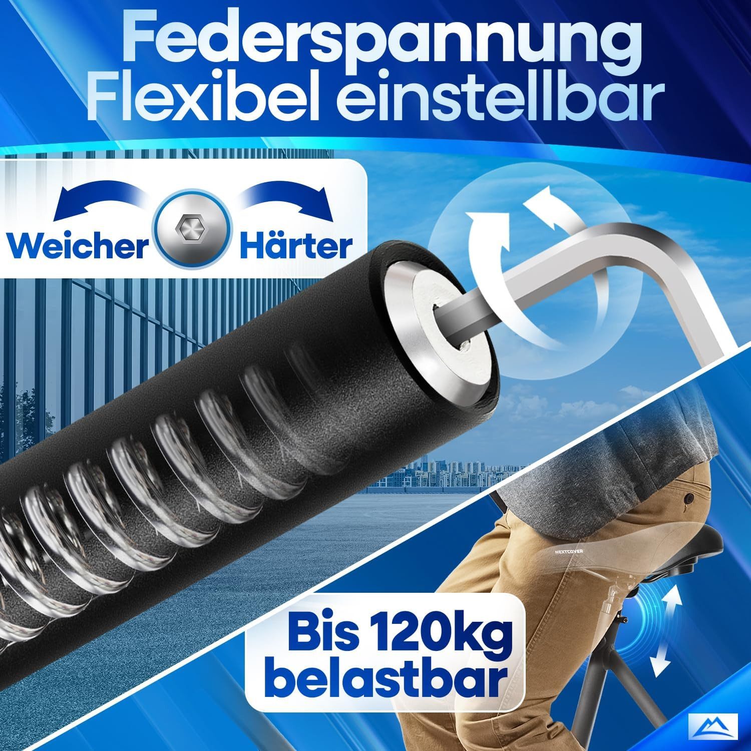 Nextcover Sattelstütze NEXTCOVER® Sattelstütze gefedert mit 27.2/30.9/31.6mm Durchmesser