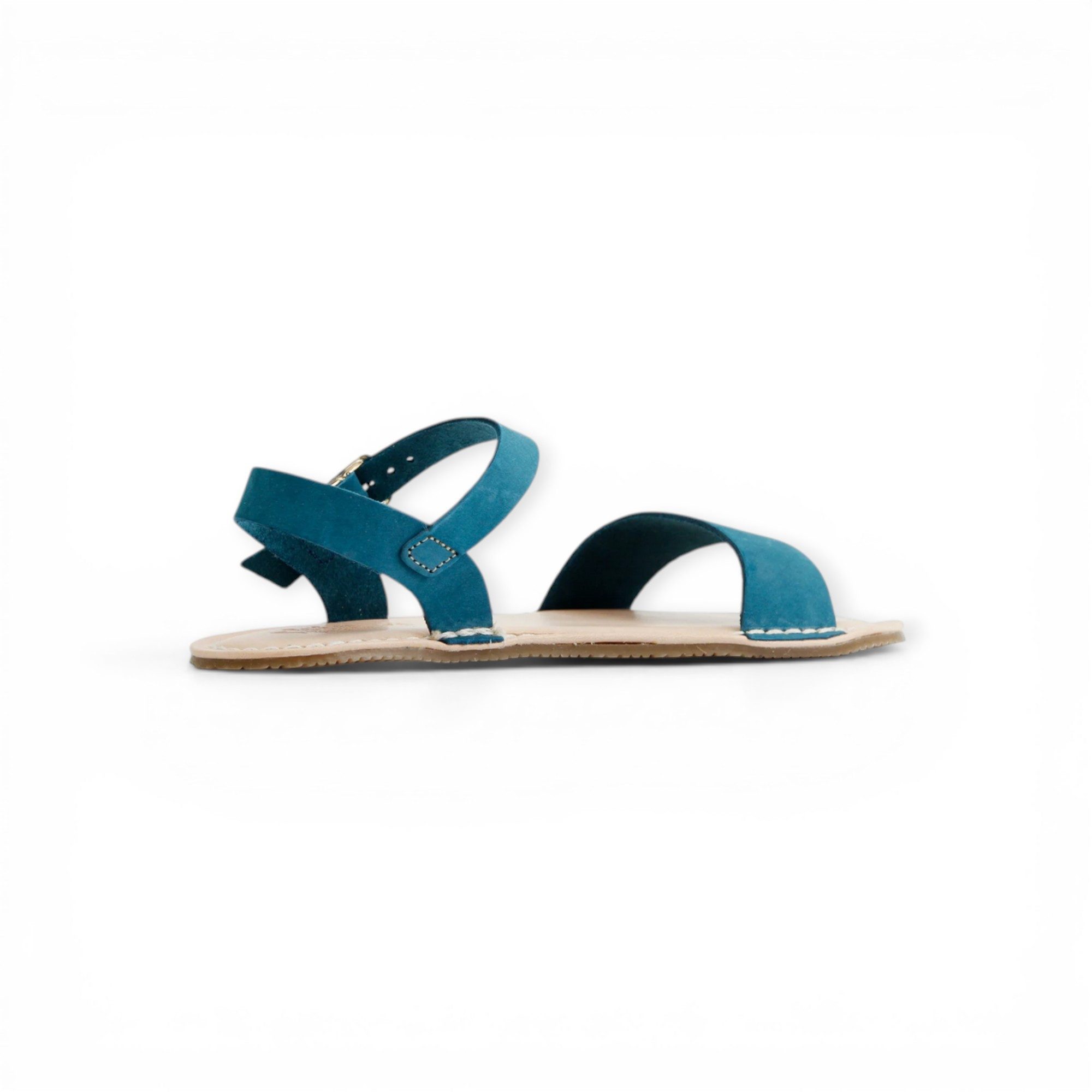Grand Step Shoes Barfusssandale Fira Barfoot Nubuleder petrolblau Damen Sandale