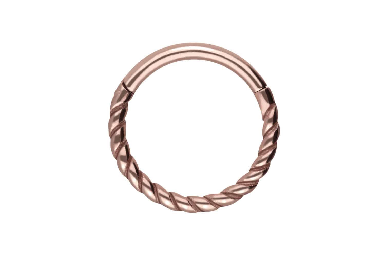 PIERCINGLINE Piercing-Set Chirurgenstahl Segmentring Clicker GEDREHT günstig online kaufen