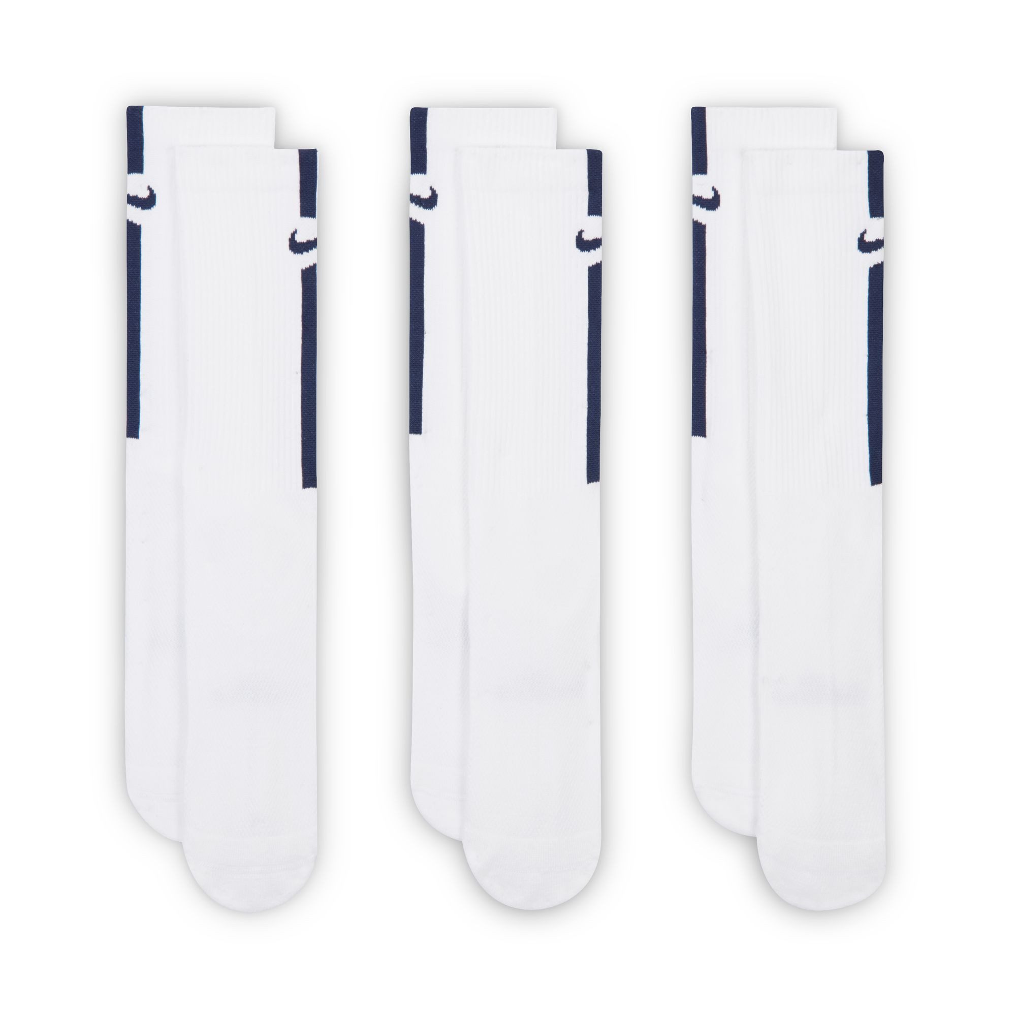 Nike Sportsocken U NK ED ELVD CRW 3P STRIPE 144 für sportliche Aktivitäten, sportlicher Stil, angenehmes Tragegefühl