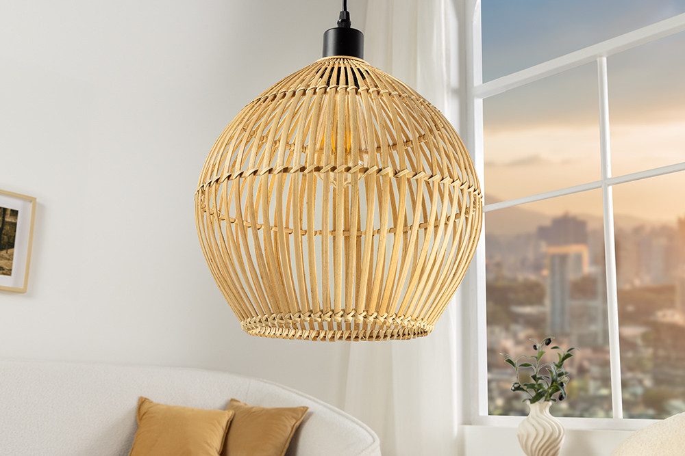 riess-ambiente Hängeleuchte ORGANIC LIVING 30cm natur · Pendellampe mit Sch günstig online kaufen